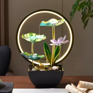 Indoor Decor Metal Fengshui Natural Desktop Water Fountain for Office Home&bedroom